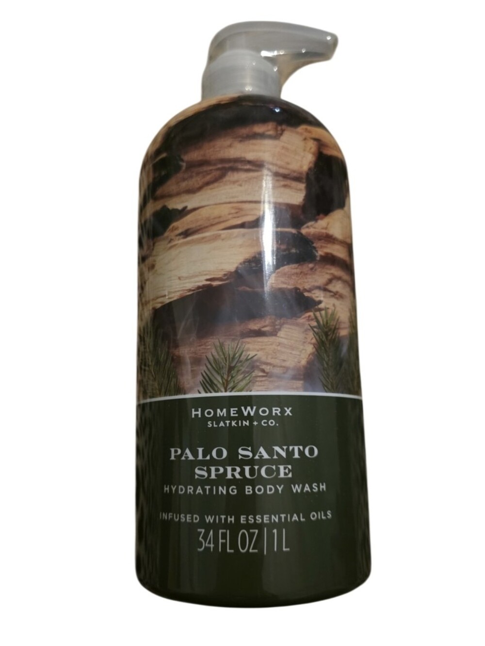 HomeWorx Palo Santo Spruce Hydrating Body Wash — Green